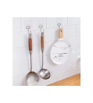 Krom Güçlü Yapışkanlı Mutfak ve Banyo Askısı, Banyo Askılığı, Havluluk ( 4 Adet )