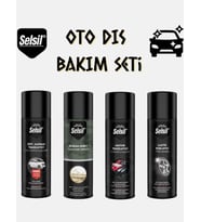 Selsil Oto Dış Bakım Seti 4 Parça (Zift Katran-Lastik-Motor-Silikon Spreyi)