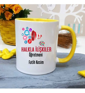 Halkla İlişkiler  Öğretmenine Özel Öğretmenler Günü Hediyesi Kişiye Özel Kupa Ba