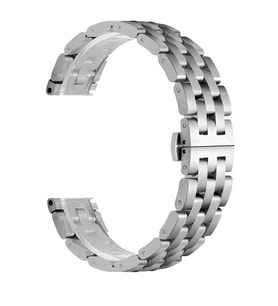 Samsung Galaxy Watch 46mm Uyumlu 22mm Kordon Metal Geçmeli Paslanmaz KRD-20 Kayış