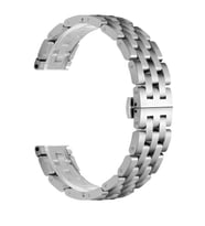 Samsung Galaxy Watch 46mm Uyumlu 22mm Kordon Metal Geçmeli Paslanmaz KRD-20 Kayış