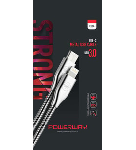 Powerway CX04 USB-C / Type-C 2.1 Amper 1 Metre Şarj ve Data Kablosu