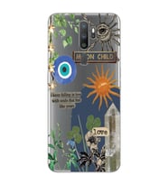Oppo A5 2020 / A9 2020 Uyumlu Moon Child Desenli Şeffaf Telefon Kılıfı