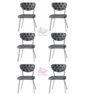 Simge Metal Sandalye Renkli Ayak 6 Lı Set Cafe,Restaurant,Mutfak,Salon,Yemek Odası Sandalyesi
