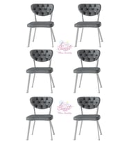Simge Metal Sandalye Renkli Ayak 6 Lı Set Cafe,Restaurant,Mutfak,Salon,Yemek Odası Sandalyesi
