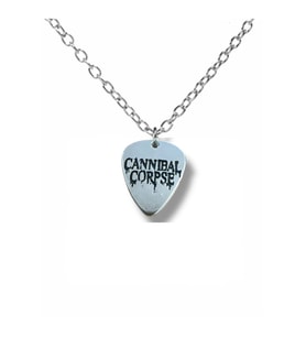 Cannibal Corpse Death Metal Grubu Pena Şeklinde Çift Taraflı Rock İşaretli Unisex Metal Kolye (Gümüş)