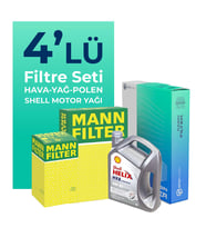 MANN Fiat Punto 1.3 Dizel Filtre Bakım Seti Shell Motor Yağlı (2005-2011) 4 Lü