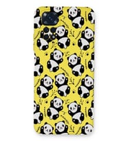 Xiaomi Redmi Note 11s Uyumlu Lansman Kılıf Panda Tasarımlı İçi Kadife Kapak-Sarı (Şeffaf)