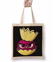 Cute Bırdıes Crown Bez Çanta Uzun Saplı