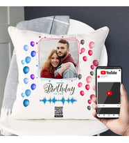 Kişiye Özel Sevgiliye Yaş Günü Hediyesi Ses İzi Yastık