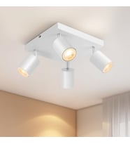 RİOLIGHT MODERN1 BEYAZ1 GÖVDE1 HAREKETLİ BAŞLIK 4XGU10 KARE TABAN LED SPOT LED AVİZE (AMPUL DAHİL)