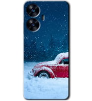 Realme C55 Kılıf HD Desen Baskılı Kılıf - Karlı Vosvos