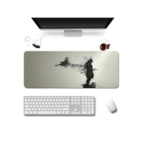 SonicTouch UltraGrand Kuzgun Xxl Gaming Oyuncu Masaüstü Siyah Beyaz Klavye Mouse Pad 40x90Cm