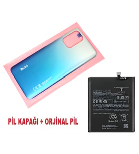 Tkgz Xiaomi Redmi NOTE 10S (4G) Arka Pil Batarya Kapağı + PİL MAVİ