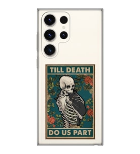 Samsung Galaxy S23 ULTRA Uyumlu Till Death Tarot Kart Tasarımlı Şeffaf Telefon Kılıfı