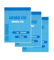 Sipariş Fişi Mini Otokopili 1-50 10x14 Gürmat Sipariş Fişi Kendinden Karbonlu 50 Sayfa 3 Adet (Beyaz)