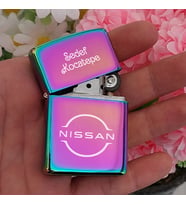 Kişiye Özel İsimli Araç Araba Logo Baskılı Benzinli Çakmak (Pembe)