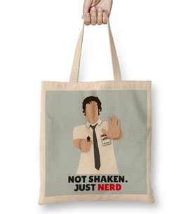 Chuck Bartowski Not Shaken Just Nerd Bez Çanta Uzun Saplı