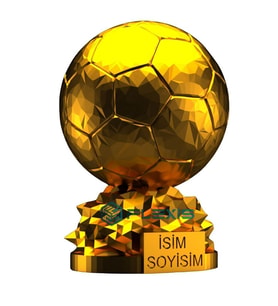 FLEXIS WE MAKE IT POSSIBLE FOR YOU İSMİNİZE ÖZEL FIFA BALLON D'OR MAKETİ GOLD KAPLAMA 20 CM BOY DEKOR HEDİYELİK