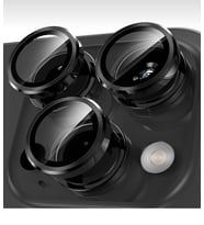 Iphone 12 Pro Max Uyumlu Metal Çerçeve 9h Kamera Lens Koruyucu Siyah