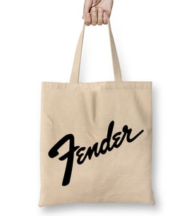 Fender Music Bass Guitar Logo Bez Çanta Uzun Saplı