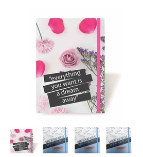 Lizy Lastikli Not Defteri 14X20 Çizgili 96 Yaprak