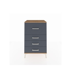 Hyperion Komodin 4 Çekmeceli 60x44x96 Çam-Antrasit