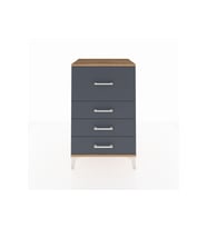 Hyperion Komodin 4 Çekmeceli 60x44x96 Çam-Antrasit