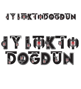 İyiki Doğdun Harf Set BEŞİKTAŞ
