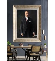 Gümüş Çerçeveli Atatürk Tablo za236