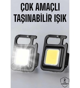 Anahtarlık Çok Amaçlı Mıknatıslı Taşınabilir Işık Led Şarjlı