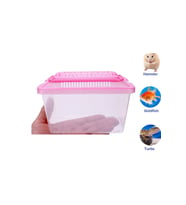Çok Amaçlı Evcil Hayvan Taşıma ve Saklama Kabı Pembe