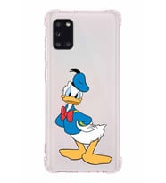 Samsung Galaxy A31  Köşe Korumalı Antişok Kapak Donald Duck Tasarımlı Şeffaf  Kılıf