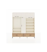 Arges Dolap 18 Raflı 4 Çekmeceli Tek Askılı 220x30x243 Aytaşı-Aytaşı/Çam