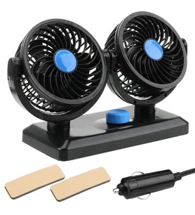 Araç İçi Torpido Üstü Çift Fanlı Oto Vantilatör 12 V