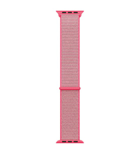 Microsonic Apple Watch Series 7 45mm Hasırlı Kordon Woven Sport Loop Pembe