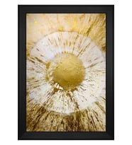 Soyut Şekiller Motifli Kanvas Tablo 50 x 70 cm Siyah Çerçeve