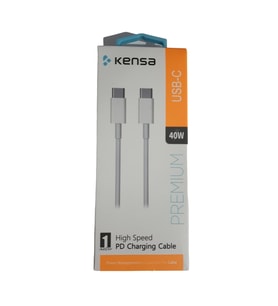 KENSA 40 W TYPE-C To TYPE-C ULTRA HIZLI  PD ŞARJ KABLOSU