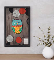 BK Home Baykuş Dekoratif Ahşap Siyah Çerçeveli Tablo-5