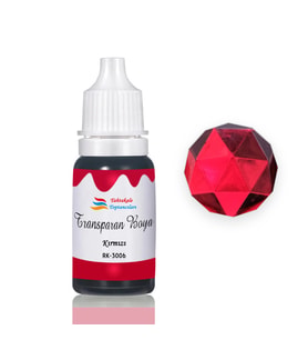 Epoksi Reçine Transparan Boya Pigment Şeffaf Epoksi Boyası 20 ML  Kırmızı - 3006