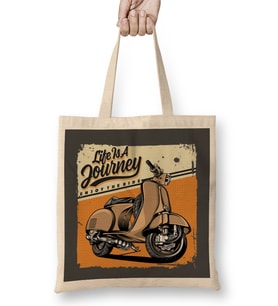 Vespa Classic Cute Vespa Lover Bez Çanta Uzun Saplı