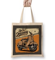 Vespa Classic Cute Vespa Lover Bez Çanta Uzun Saplı
