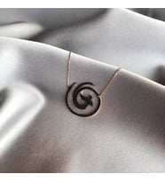 Rose Kaplama Kırlangıç Gümüş Kolye (Karışık)