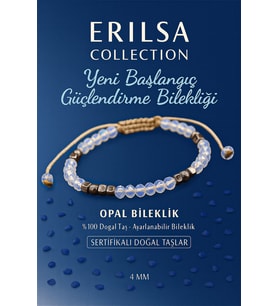 Sertifikalı Yeni Başlangıç Güçlendirme Enerji Bilekliği - Opal ve Terahertz Doğal Taş 4 mm (Çok Renkli)