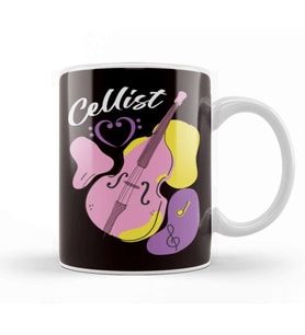 Cello Cellist Musical Instrument Orchestra Classical Music Kupa Bardak Porselen