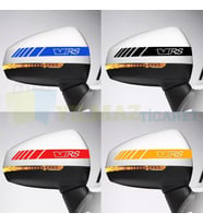 Skoda Wrs Yan Dikiz Ayna Şerit Oto Sticker Etiket Yapıştırma Çıkartma 3 Çift ( 20 X 2 Cm Ölçü )