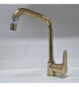 Venita Gold Lüks Gövdeli 360° Oynar Başlıklı Mutfak Evye Bataryası