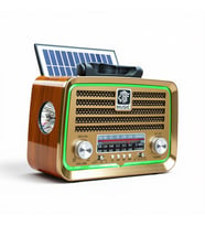 Nostaljik Güneş Panelli Trend Radyo,Led Detay Bluetooth Nostalji Radyo