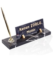 Neta Mermer Masa İsimliği Kabartma Yazılı Ofis Hediyesi İsimlik