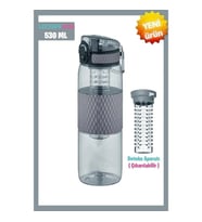 UZSPACE MATARA TRITAN 5060 DETOKS BÖLMELİ 530 ML LIGHT GREY